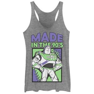 Licensed Character Juniors' Disney/Pixar Toy Story 4 Buzz Lightyear Made In The 90's Tank Top, Girl's, Size: XL, Grey