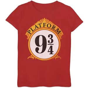 Harry Potter Girls 7-16 Harry Potter Platform 9 & 3/4 Sign Graphic Tee, Girl's, Size: XL, Red