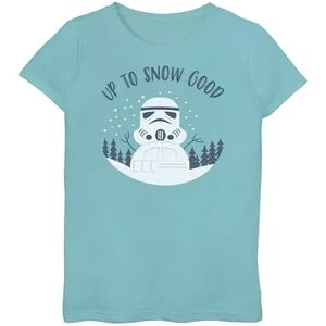 Girls 7-16 Star Wars Stormtrooper Snow Good Snowman Christmas Graphic Tee, Girl's, Size: Small, Blue