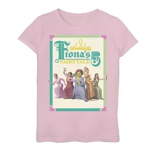 Licensed Character Girls 7-16 Shrek The Third Princess Fiona's Fairytale 5 Group Graphic Tee, Girl's, Size: Large, Pink