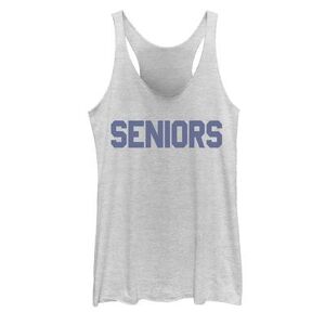 Licensed Character Juniors' Dazed And Confused Seniors Bold Blue Text Graphic Tank, Girl's, Size: Large, White