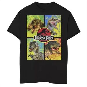 Boys 8-20 Jurassic Park Four Different Dinosaur Faces Graphic Tee, Boy's, Size: Large, Black