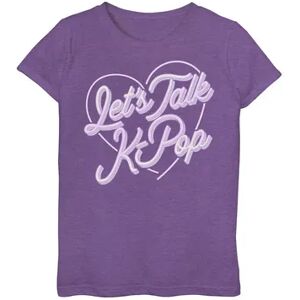 Unbranded Girls 6-16 K-Pop Heart Graphic Tee, Girl's, Size: Medium, Purple