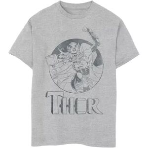 Boys 8-20 Marvel Thor's Face In Constellation Graphic Tee, Boy's, Size: XS, Med Grey