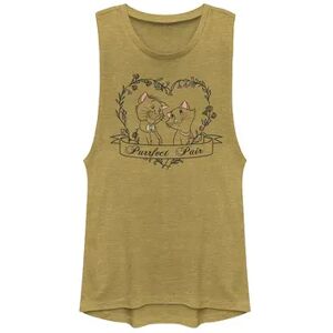 Licensed Character Disney's The Aristocats Juniors' Duchess & Thomas Purrfect Pair Muscle Tee, Girl's, Size: XXL, Gold