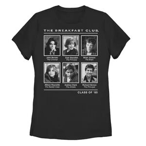 Licensed Character Juniors' Breakfast Club Year Book Club Photos Graphic Tee, Girl's, Size: Large, Black