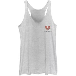 Licensed Character Disney's Cruella Juniors' Rebel Heart Logo Tank, Girl's, Size: Large, White