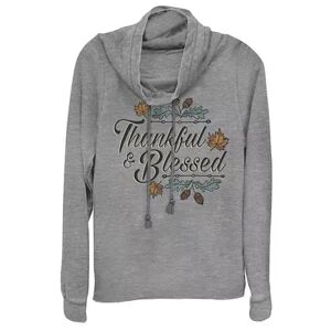 Unbranded Juniors' Thankful & Blessed Autumn Design Hoodie, Girl's, Size: 4XL, Grey