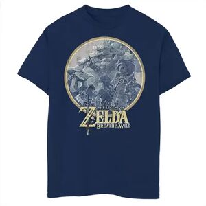 Licensed Character Boys 8-20 Nintendo The Legend Of Zelda Breath Of The Wild Rock Badge Tee, Boy's, Size: Medium, Blue