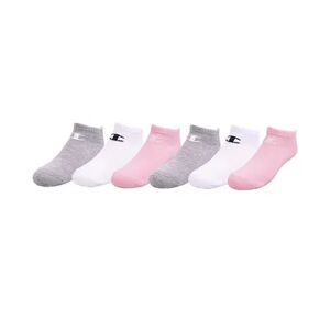 Champion Girls Champion Script 6-Pack No Show Socks, Girl's, Size: 6-8 1/2, Light Pink