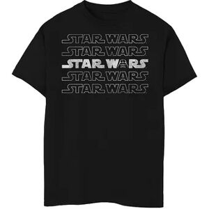 Star Wars Boys 8-20 Star Wars Darth Vader Logo Stack Graphic Tee, Boy's, Size: Medium, Black