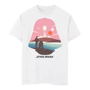Licensed Character Boys 8-20 Star Wars Droid Darth Vader Head Silhouette Tee, Boy's, Size: Medium, White