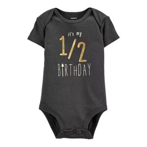 Baby Carter's Half Birthday Original Bodysuit, Infant Boy's, Size: 3 Months, Grey