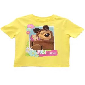 Masha and The Bear Hug Time Graphic T Shirt, Girl's, Size: 3T, Yellow