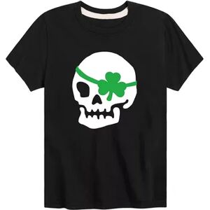 Licensed Character Boys 8-20 St. Patricks Day Skull Graphic Tee, Boy's, Size: Large, Black