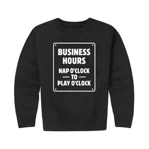 Licensed Character Boys 8-20 Business Hours Graphic Fleece Sweatshirt, Boy's, Size: Large, Black