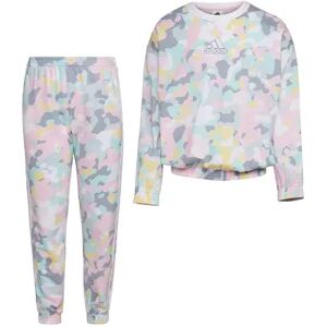 Girls 4-6x adidas Watercolor Camo French Terry Pullover Sweatshirt & Jogger Pants Set, Girl's, Size: 5, White