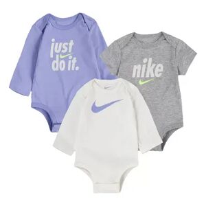 Nike Baby Nike Bodysuit 3-Pack Set, Boy's, Size: Newborn, Lt Purple