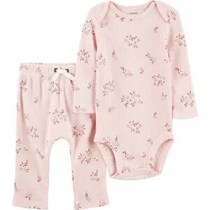 Baby Carter's Thermal 2-Piece Bodysuit & Pants Set, Infant Girl's, Size: 3 Months, Pink
