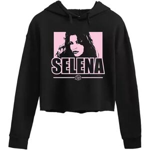 Licensed Character Juniors' Selena Pink Cropped Graphic Hoodie, Girl's, Size: Small, Black