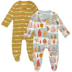 HONEST BABY CLOTHING Baby Boy HONEST BABY CLOTHING Organic 2-Pack Sleep & Plays, Infant Boy's, Size: Newborn, Gold