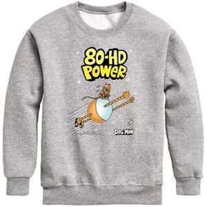 Licensed Character Boys 8-20 Dog Man 80 HD Power Graphic Sweatshirt, Boy's, Size: XL, Med Grey