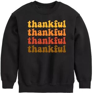 Licensed Character Boys 8-20 Thankful Stacked Sweatshirt, Boy's, Size: XL, Black