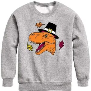 Licensed Character Boys 8-20 Dinosaur Pilgrim Sweatshirt, Boy's, Size: XL, Med Grey