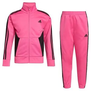 Girls adidas 2-Piece Essential Tricot Track Set, Girl's, Size: 5, Dark Pink