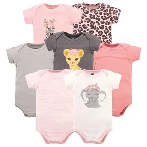 Hudson Baby Infant Girl Cotton Bodysuits, Girl Safari, Infant Girl's, Size: 6-9 Months, Med Pink