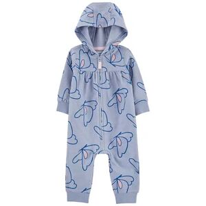 Baby Girl Carter's Butterfly Hooded Jumpsuit, Girl's, Size: 3 Months, Med Blue