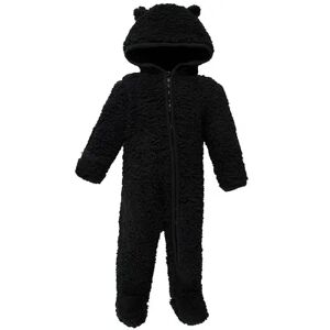 Hudson Baby Unisex Baby Fleece Sleep and Play, Black, Infant Unisex, Size: 0-3 Months, Grey
