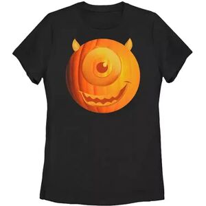 Licensed Character Juniors' Disney Pixar Monsters University Mike Wazowski Pumpkin Head Tee, Girl's, Size: Medium, Black