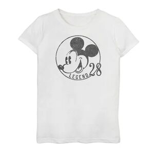 Licensed Character Disney's Mickey Mouse Girls 6-16 '28 Legend Top, Girl's, Size: Medium, White