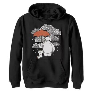 Disney s Big Hero 6 Boys 8-20 Baymax Patterned Rain Clouds Portrait Graphic Hoodie, Boy's, Size: Small, Black