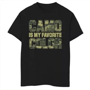 Unbranded Boys 8-20 Camo Is My Favorite Color Graphic Tee, Boy's, Size: Large, Black