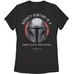 Licensed Character Juniors' Star Wars The Mandalorian Bounty Hunting Portrait Graphic Tee, Girl's, Size: XXL, Black