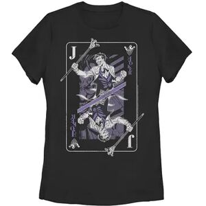 Licensed Character Juniors' Batman Joker Card Graphic Tee, Girl's, Size: Small, Black