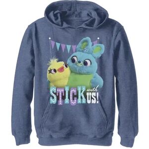 Disney / Pixar Toy Story 4 Boys 8-20 Ducky & Bunny Stick With Us Pullover Hoodie, Boy's, Size: Medium, Blue