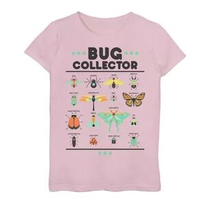 Licensed Character Girls 7-16 Bug Collector Rows Of Bugs Labeled Graphic Tee, Girl's, Size: Small, Pink