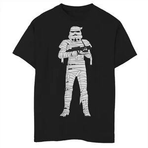Star Wars Boys 8-20 Star Wars Stormtrooper Mummy Wraps Halloween Graphic Tee, Boy's, Size: Small, Black