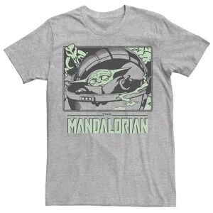 Licensed Character Men's Star Wars: The Mandalorian The Child Magic Hand Thing Panel Tee, Size: XXL, Med Grey
