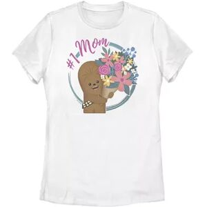 Licensed Character Juniors' Star Wars Chewbacca 1 Mom Chibi Portrait Tee, Girl's, Size: Medium, White