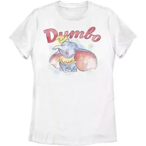 Licensed Character Juniors' Disney Dumbo Watercolor Portrait Tee, Girl's, Size: Large, White