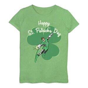 Licensed Character Girls 7-16 DC Comics St. Patrick's Day Green Lantern Shamrock Tee, Girl's, Size: Large