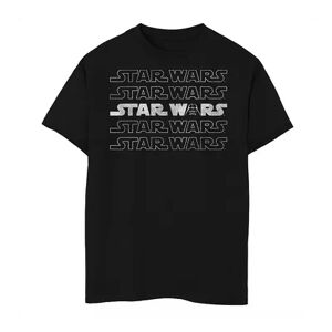 Star Wars Boys 8-20 Star Wars Darth Vader Logo Stack Graphic Tee, Boy's, Size: XS, Black