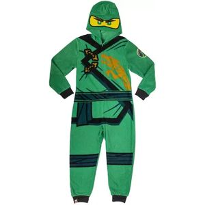 Licensed Character Boys 4-12 Lego Ninjago Hooded Blanket Sleeper One-Piece Pajamas, Boy's, Size: 8, Green