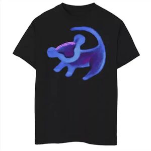 Disney Boys 8-20 Disney Lion King Simba Cave Painting Blue Hue Graphic Tee, Boy's, Size: Medium, Black