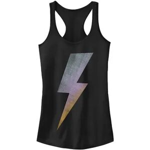 Licensed Character Juniors' Trendy Bold Lightning Bolt Tank, Girl's, Size: Large, Black