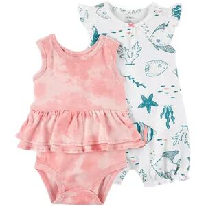 Baby Girl Carter's 2-Piece Romper & Sunsuit Set, Infant Girl's, Size: Newborn, Assorted